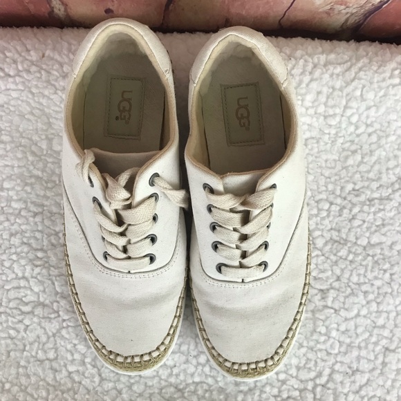 UGG AUSTRALIA EYAN II CANVAS BOAT STYLE SNEAKERS 6 - Picture 2 of 7
